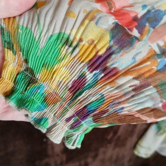 SUNNY LEIGH Floral Spring Watercolor Garden Dress - Picture 4 of 9